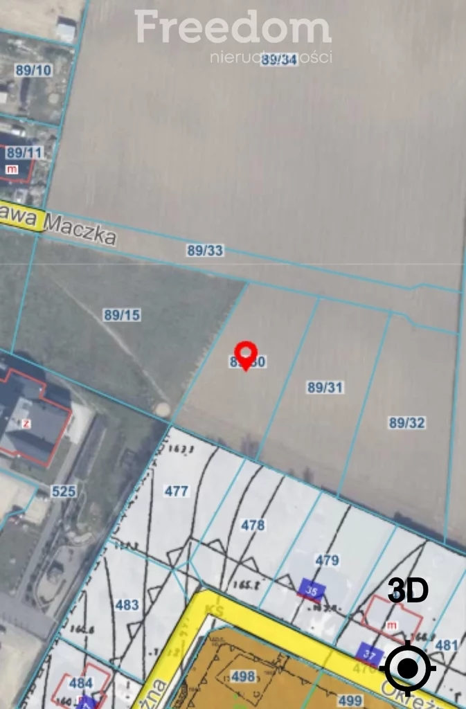 Działka 1 236,00 m², oferta nr , 10535/3685/OGS, Przyjaźń, gen. Stanisława Maczka