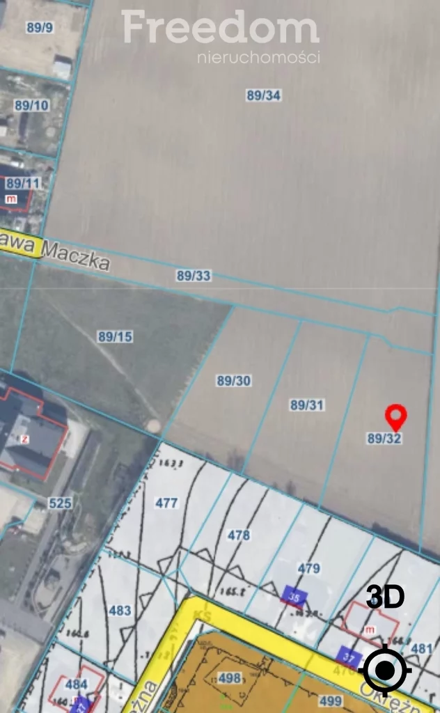 Działka 1 689,00 m², oferta nr , 10569/3685/OGS, Przyjaźń, gen. Stanisława Maczka