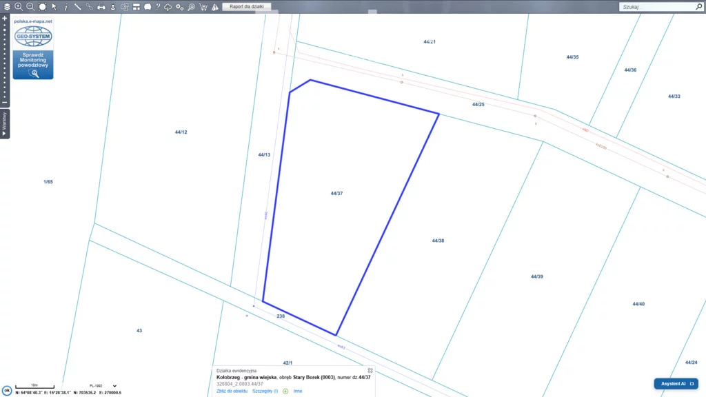 Działka 1 900,00 m², oferta nr , 10711/3685/OGS, Stary Borek