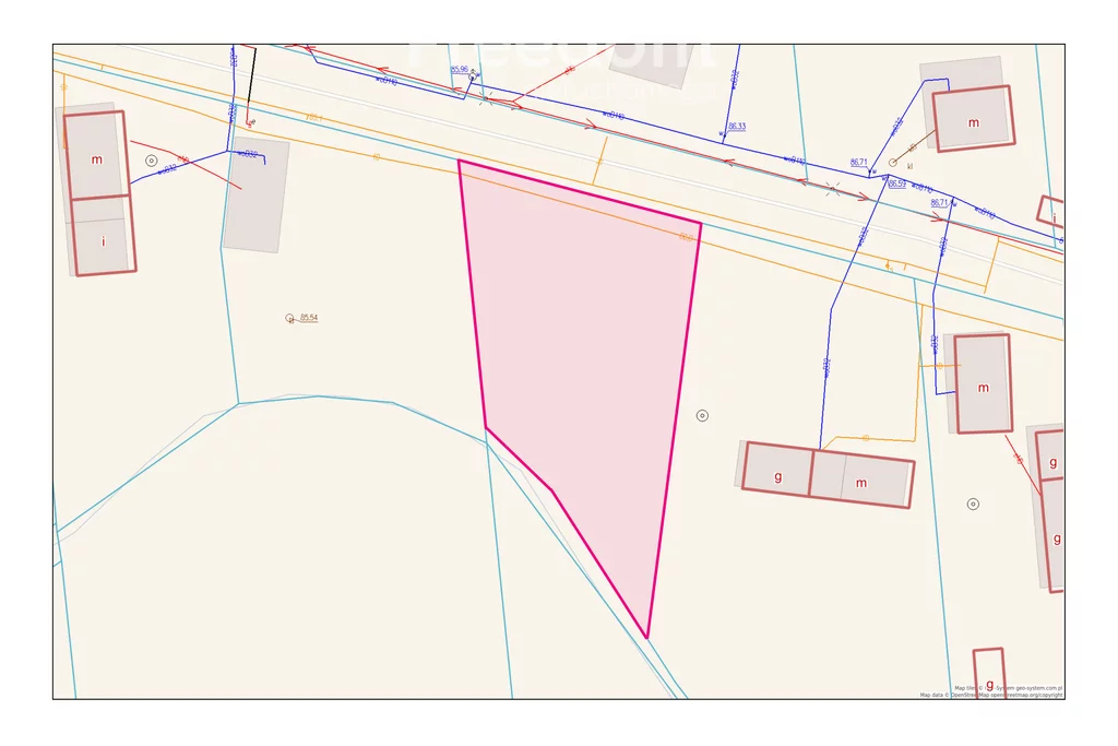 Działka 1 201,00 m², oferta nr , 11252/3685/OGS, Strumyk