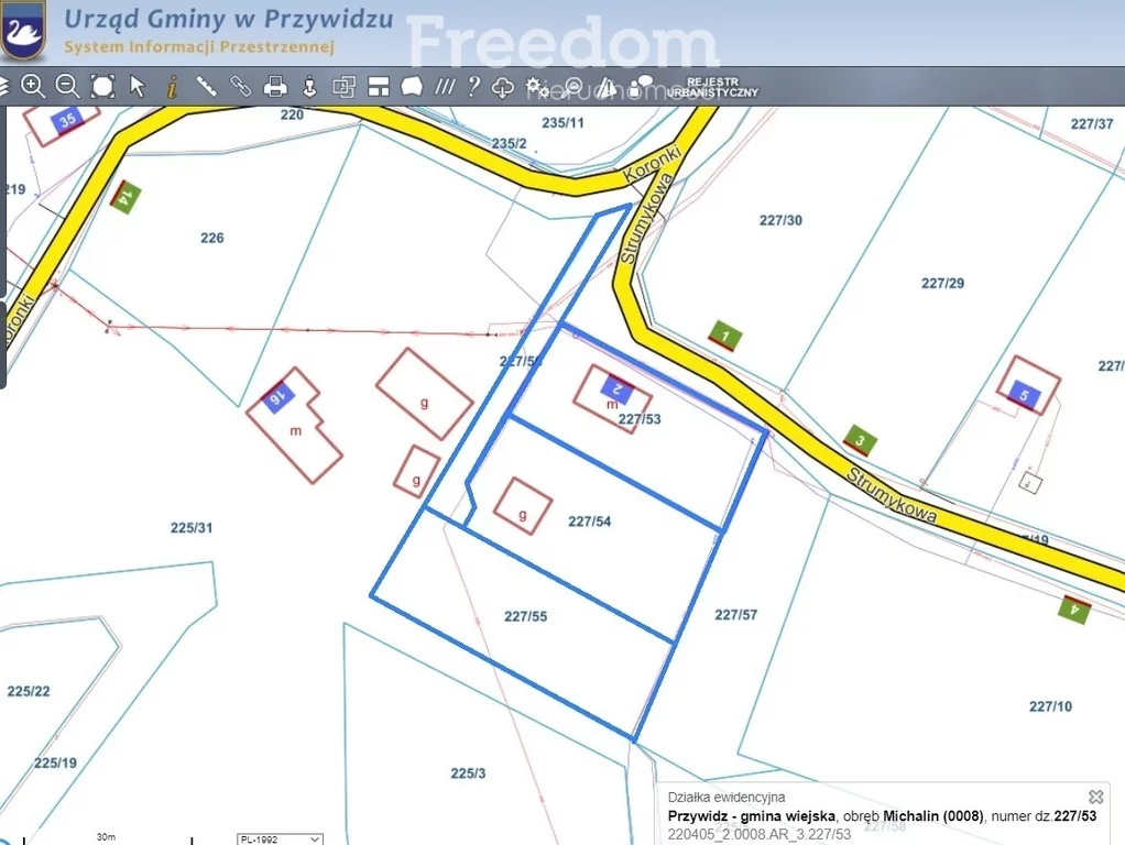 Działka 3 124,00 m², oferta nr , 10282/3685/OGS, Michalin, Strumykowa