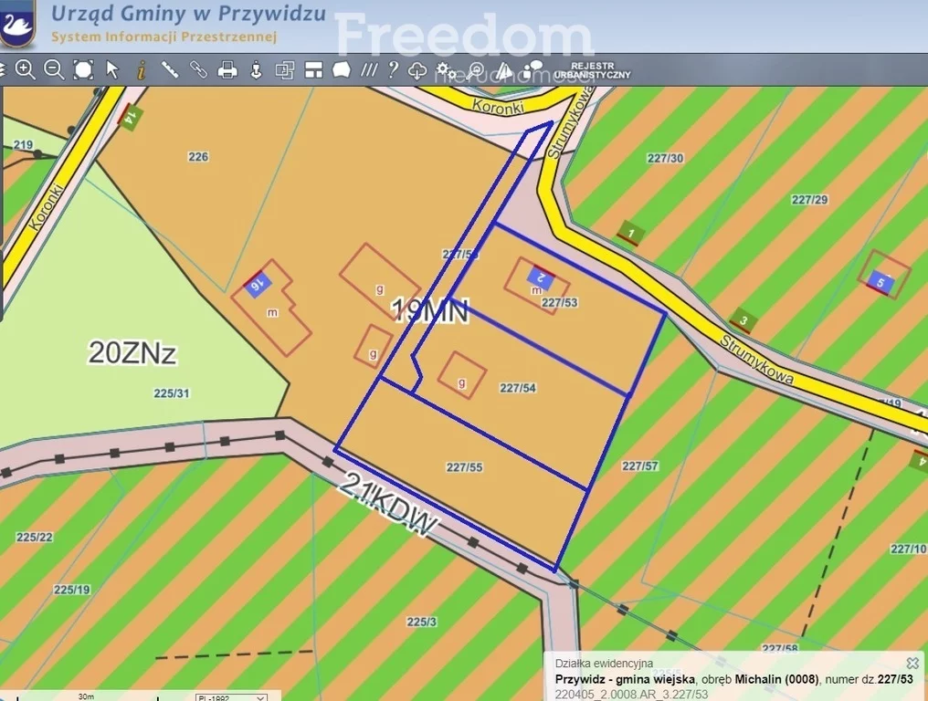 Działka 3 124,00 m², oferta nr , 10282/3685/OGS, Michalin, Strumykowa