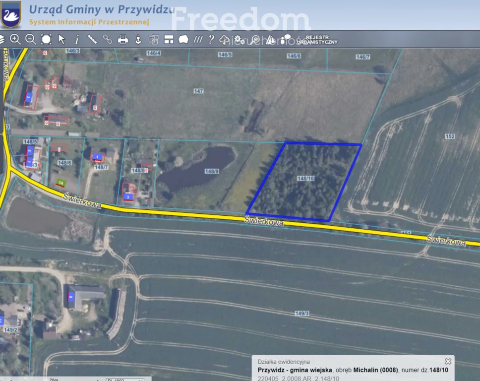 Działka 3 987,00 m², Klonowo Górne, Świerkowa, Sprzedaż