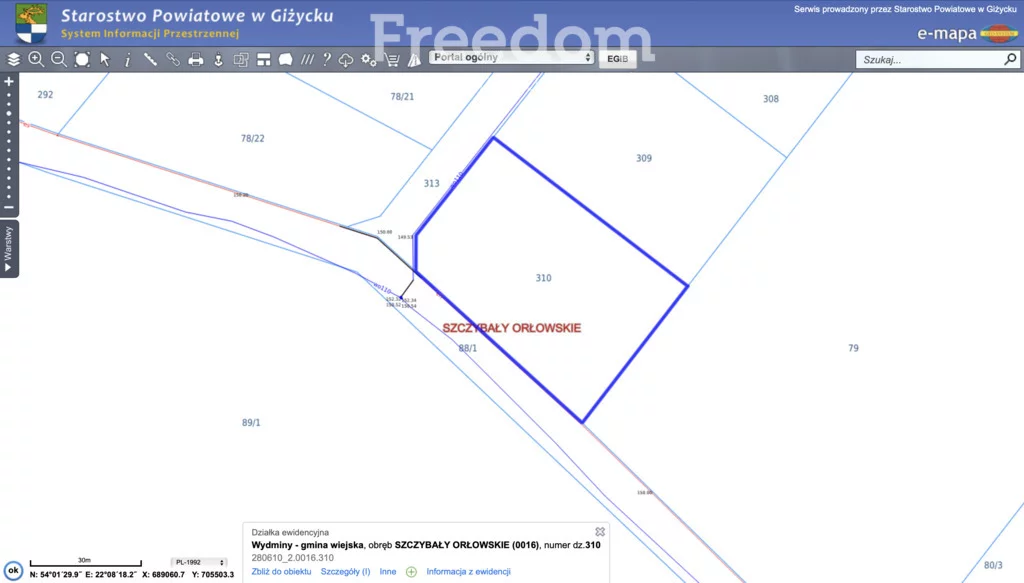 Działka 2 986,00 m², oferta nr , 10276/3685/OGS, Szczybały Orłowskie