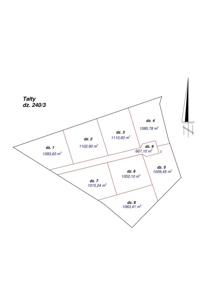 Działka 9 100,00 m², oferta nr , 10662/3685/OGS, Tałty