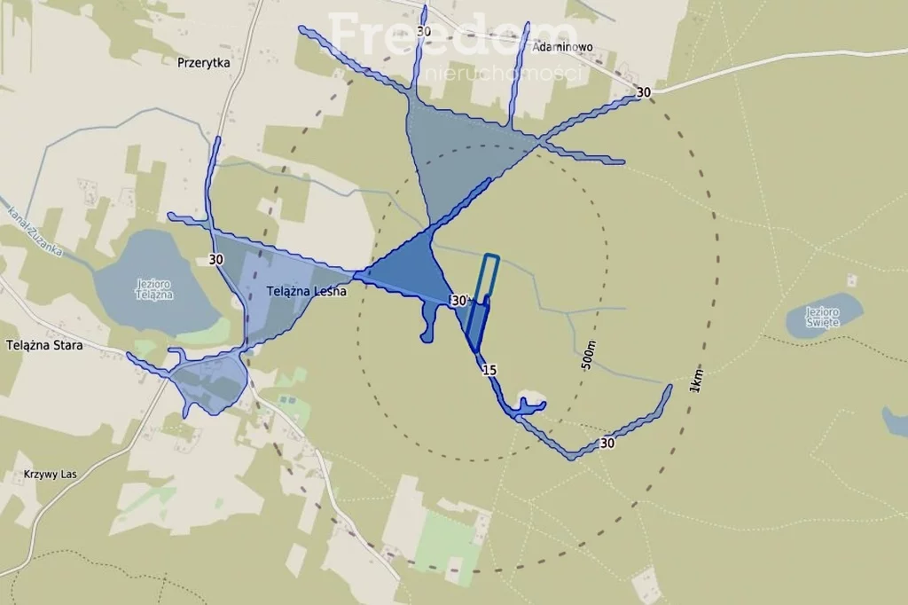 Działka 16 194,00 m², oferta nr , 8858/3685/OGS, Telążna Leśna