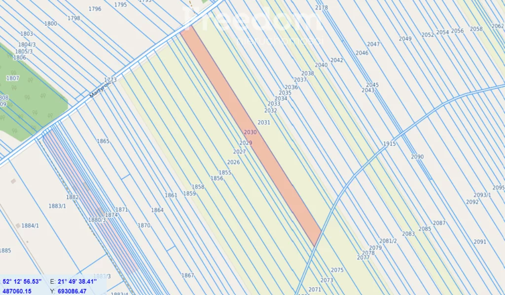 Działka 8 745,00 m², oferta nr , 9032/3685/OGS, Kałuszyn, Warszawska