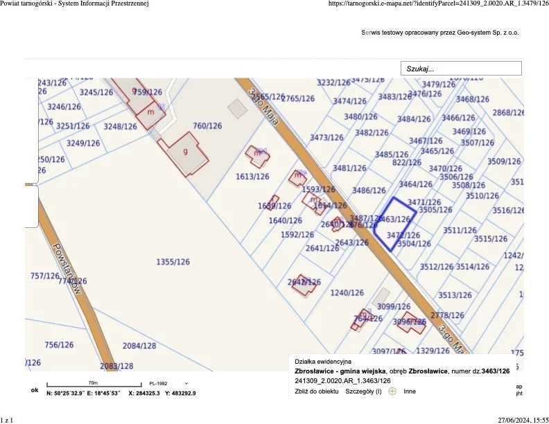 Działka 663,00 m², Zbrosławice, Sprzedaż