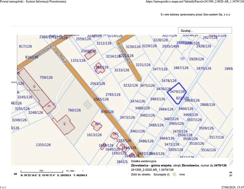 Działka 611,00 m², oferta nr , 8150/3685/OGS, Zbrosławice