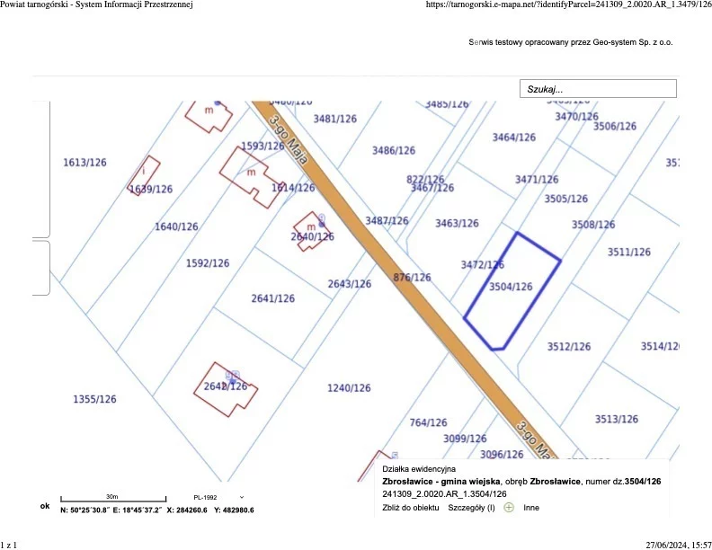 Działka 618,00 m², Zbrosławice, Sprzedaż