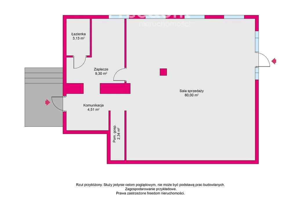 Lokal użytkowy 86,80 m², oferta nr , 2276/3685/OLW, Iława, 1 Maja