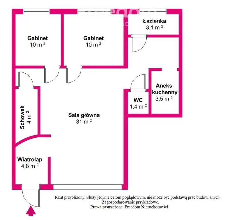Lokal użytkowy 77,00 m², oferta nr , 1999/3685/OLS, Rzeszów, Cegielniana