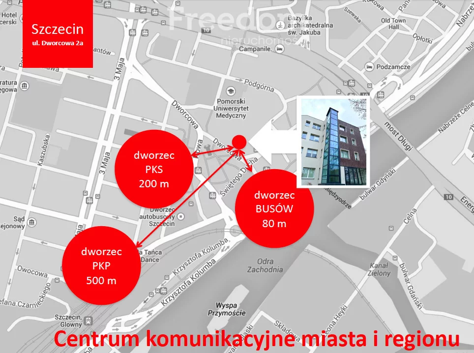 Biuro 240,00 m², oferta nr , 1784/3685/OLW, Szczecin, Dworcowa 2A