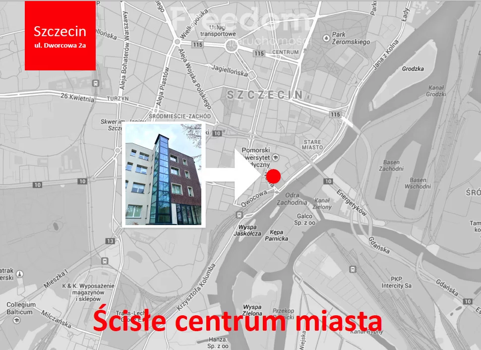 Biuro 240,00 m², oferta nr , 1784/3685/OLW, Szczecin, Dworcowa 2A