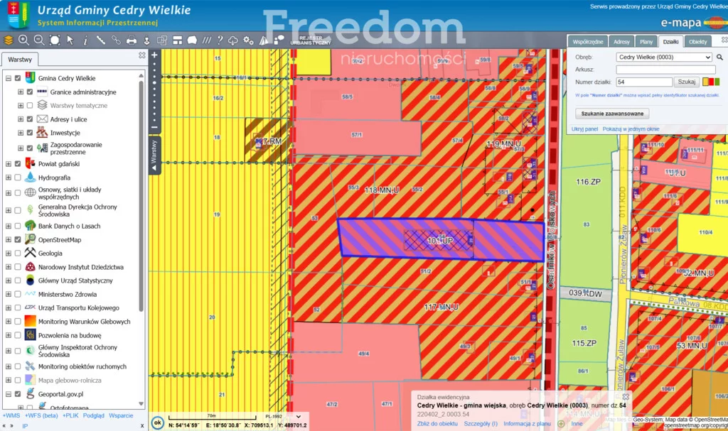 Lokal użytkowy 1 608,00 m², oferta nr , 970/3685/OOS, Cedry Wielkie, Osadników Wojskowych