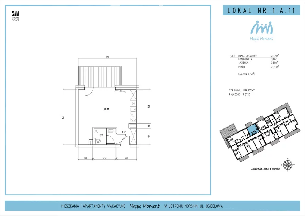 Lokal użytkowy 28,75 m², oferta nr , 1611/3685/OLS, Ustronie Morskie