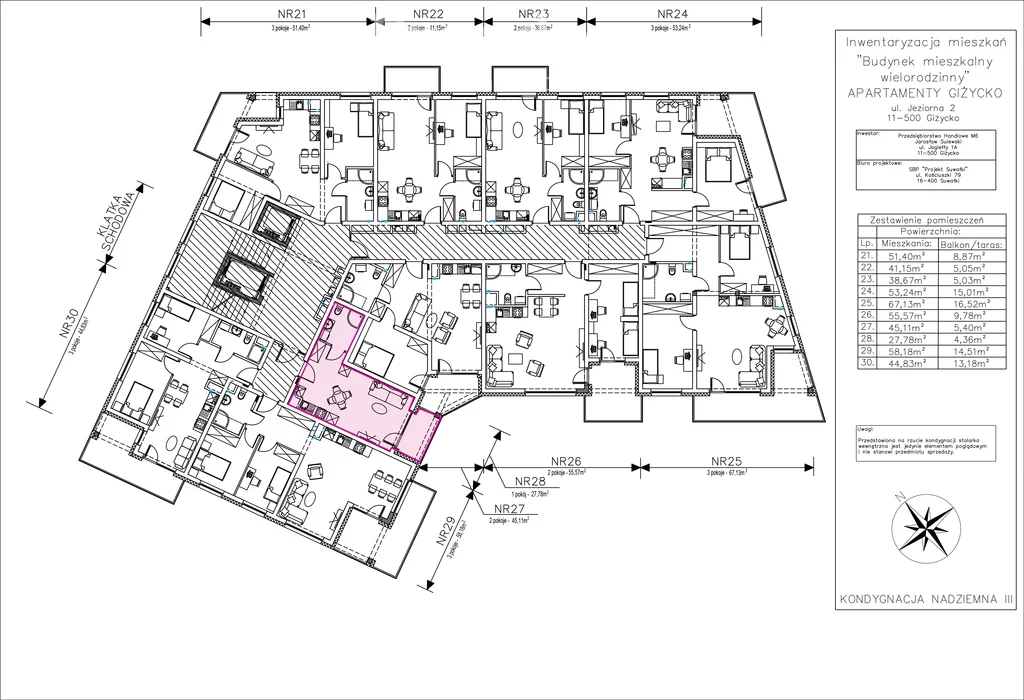 1 pokój, mieszkanie 27,78 m², piętro 2, oferta nr , 38156/3685/OMS, Giżycko