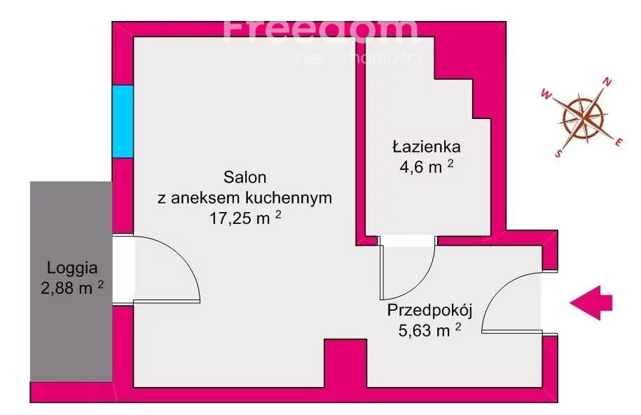 1 pokój, mieszkanie 25,34 m², piętro 4, oferta nr , 37009/3685/OMS, Rzeszów, Słocina, Henryka Wieniawskiego