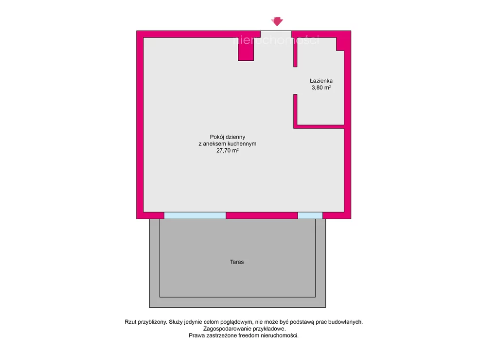 1 pokój, apartament 31,50 m², parter, oferta nr , 29109/3685/OMS, Iława, Konstytucji 3 Maja