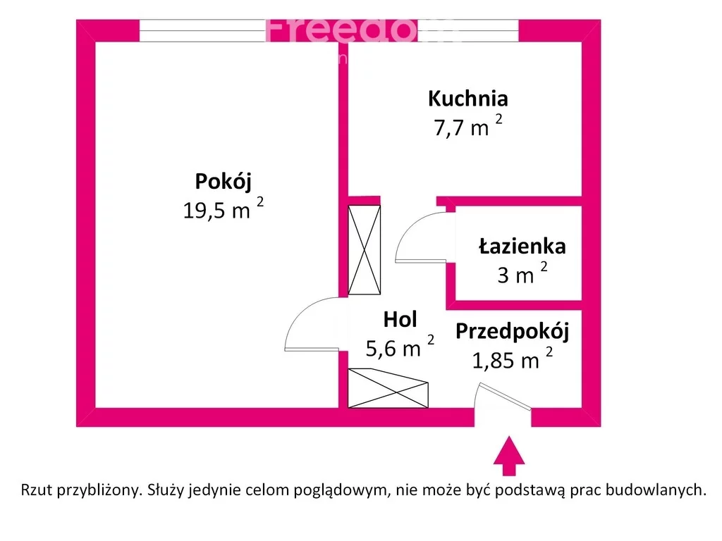 1 pokój, mieszkanie 37,64 m², piętro 3, oferta nr , 40748/3685/OMS, Międzyrzec Podlaski, Kościelna