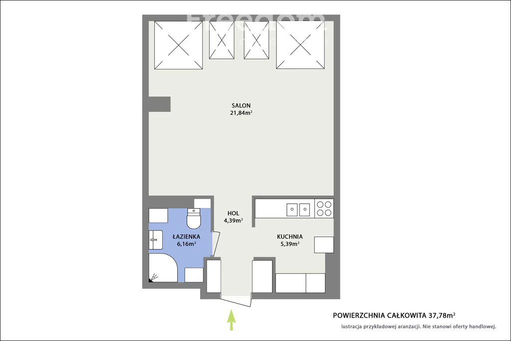 1 pokój, mieszkanie 37,80 m², piętro 5, oferta nr , 40603/3685/OMS, Marki, Kosynierów