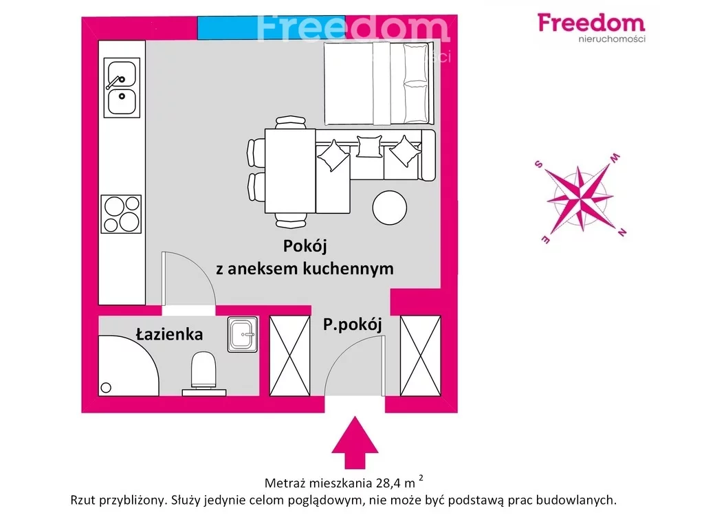 1 pokój, mieszkanie 29,00 m², piętro 4, oferta nr , 40434/3685/OMS, Gdynia, Powstania Wielkopolskiego