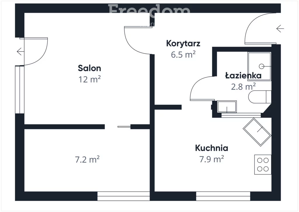 1 pokój, mieszkanie 38,00 m², piętro 1, oferta nr , 40653/3685/OMS, Wadowice, os. Wadowity