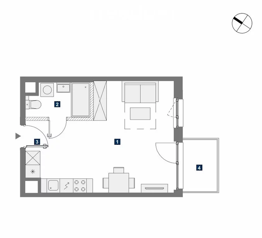 1 pokój, mieszkanie 32,14 m², piętro 4, oferta nr , 33683/3685/OMS, Warszawa, Mokotów, Mokotów