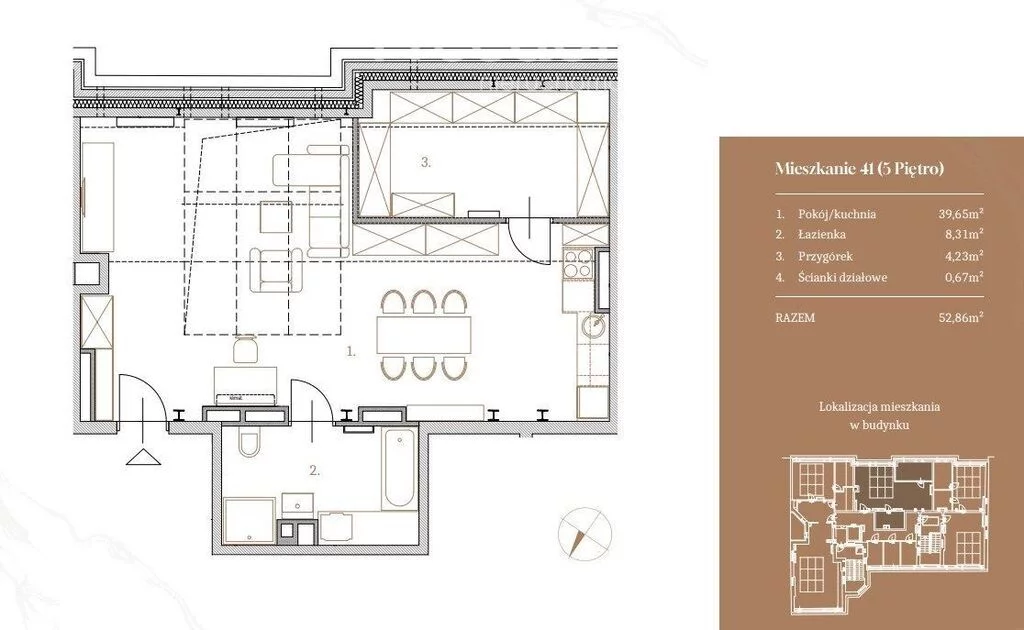 1 pokój, apartament 52,86 m², piętro 5, oferta nr , 33673/3685/OMS, Warszawa, Praga Południe, Praga Południe