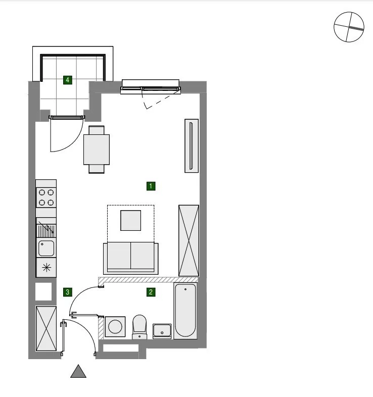 1 pokój, mieszkanie 34,23 m², piętro 1, oferta nr , 36687/3685/OMS, Warszawa, Włochy, Włochy