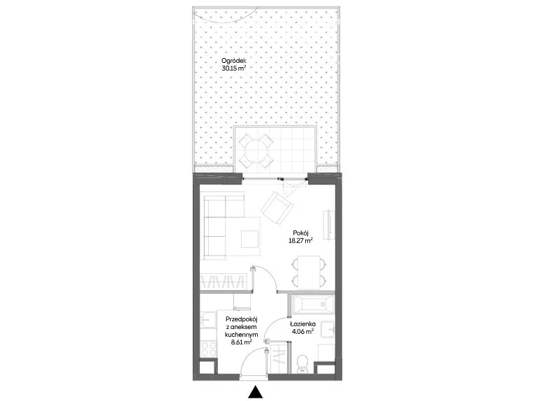 1 pokój, mieszkanie 30,94 m², parter, oferta nr , 37136/3685/OMS, Warszawa, Włochy, Włochy