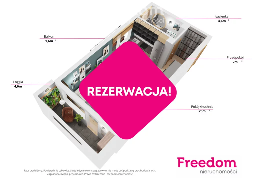 Mieszkanie na sprzedaż, 31,60 m², 1 pokój, 6 piętro, oferta nr 35289/3685/OMS