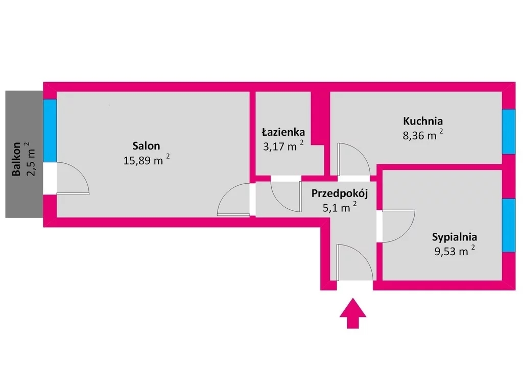 2 pokoje, mieszkanie 45,60 m², piętro 4, oferta nr , 39864/3685/OMS, Nowa Sarzyna, 1 Maja