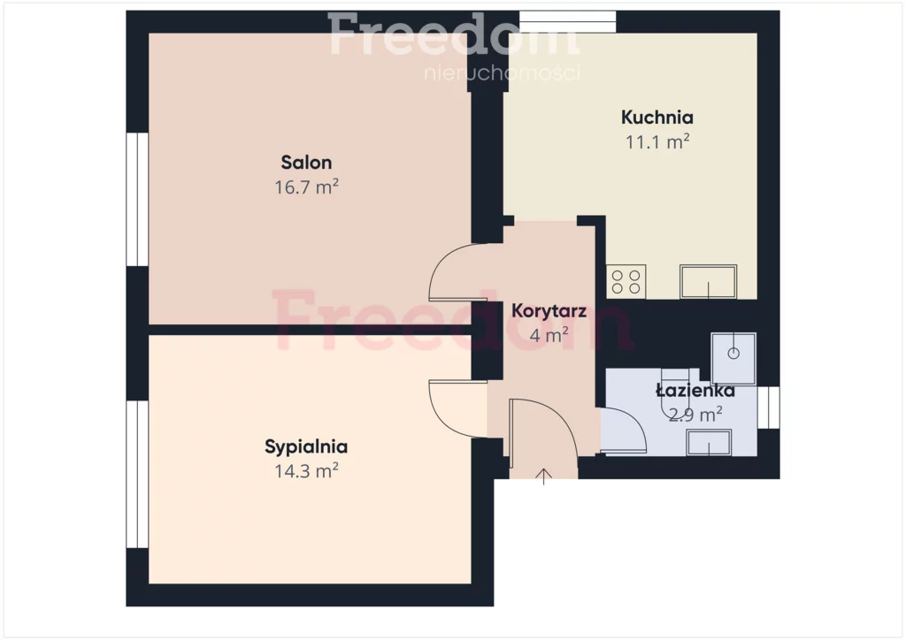 2 pokoje, mieszkanie 53,60 m², piętro 1, oferta nr , 40030/3685/OMS, Olsztyn, al. Aleja Warszawska