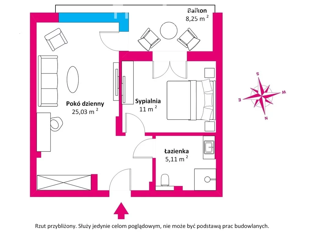 2 pokoje, mieszkanie 42,42 m², piętro 2, oferta nr , 35546/3685/OMS, Kołobrzeg, Antoniego Sułkowskiego