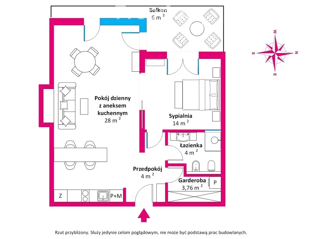 2 pokoje, mieszkanie 53,76 m², piętro 5, oferta nr , 40680/3685/OMS, Kołobrzeg, Antoniego Sułkowskiego