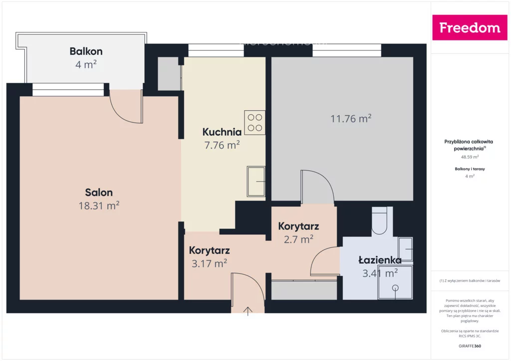 2 pokoje, mieszkanie 49,00 m², piętro 8, oferta nr , 38288/3685/OMS, Łęczna, Armii Krajowej