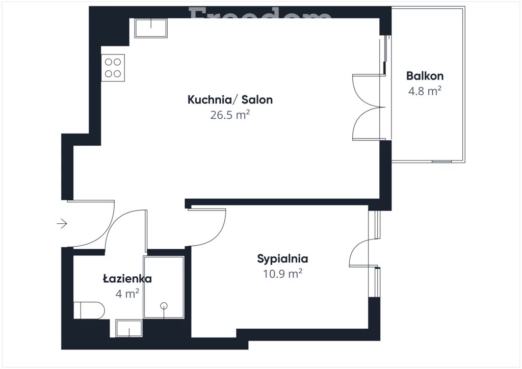 2 pokoje, mieszkanie 41,22 m², piętro 8, oferta nr , 40154/3685/OMS, Katowice, Bażantów