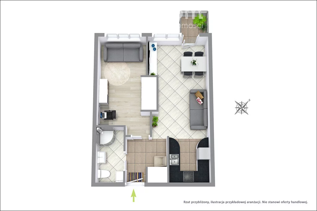 2 pokoje, apartament 37,10 m², piętro 7, oferta nr , 38280/3685/OMS, Warszawa, Mokotów, Mokotów, Belwederska