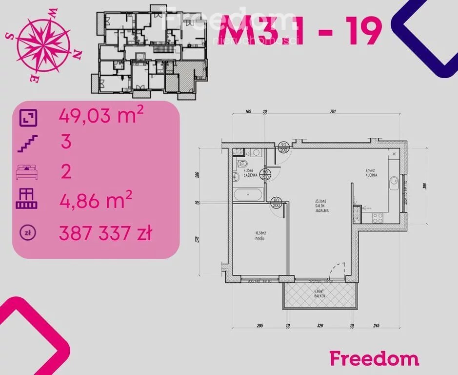 Apartamenty 39482/3685/OMS Bonin