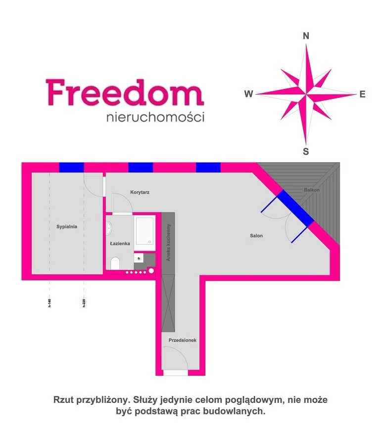 2 pokoje, mieszkanie 44,03 m², piętro 3, oferta nr , 40218/3685/OMS, Unieście, Chełmońskiego