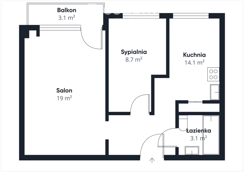 2 pokoje, mieszkanie 45,10 m², piętro 5, oferta nr , 40745/3685/OMS, Częstochowa, Tysiąclecie, Czartoryskiego
