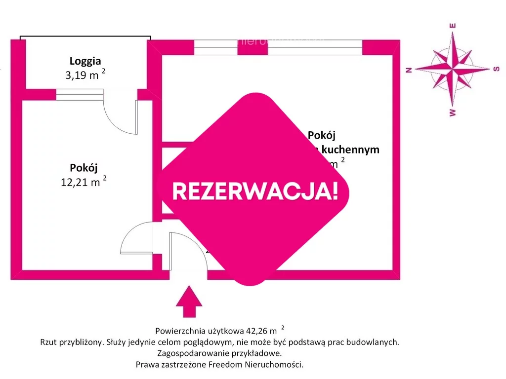 2 pokoje, mieszkanie 42,26 m², piętro 2, oferta nr , 38878/3685/OMS, Otwock, Generalska