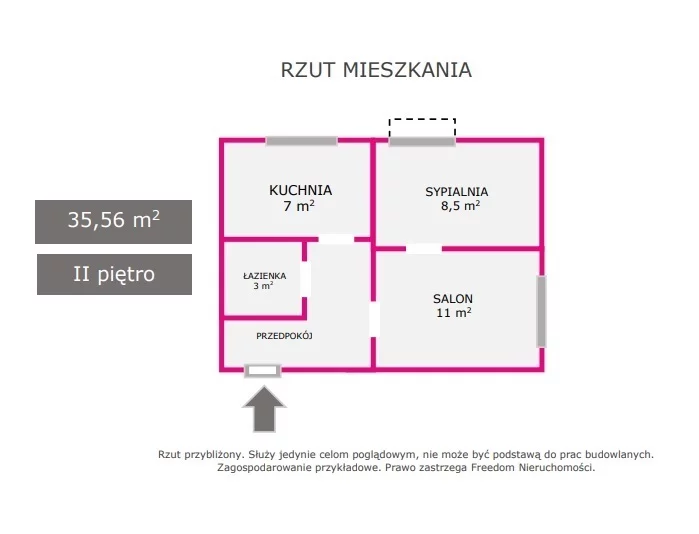 2 pokoje, mieszkanie 35,56 m², piętro 2, oferta nr , 40350/3685/OMS, Sosnowiec, Henryka Dietla