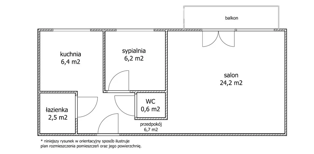 2 pokoje, mieszkanie 46,61 m², piętro 2, oferta nr , 33410/3685/OMS, Iława, Henryka Sienkiewicza