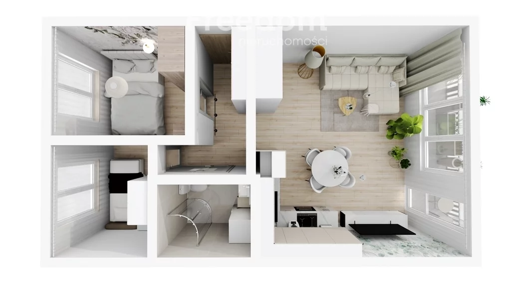 2 pokoje, mieszkanie 49,30 m², piętro 4, oferta nr , 33185/3685/OMS, Giżycko, Jagiełły 10