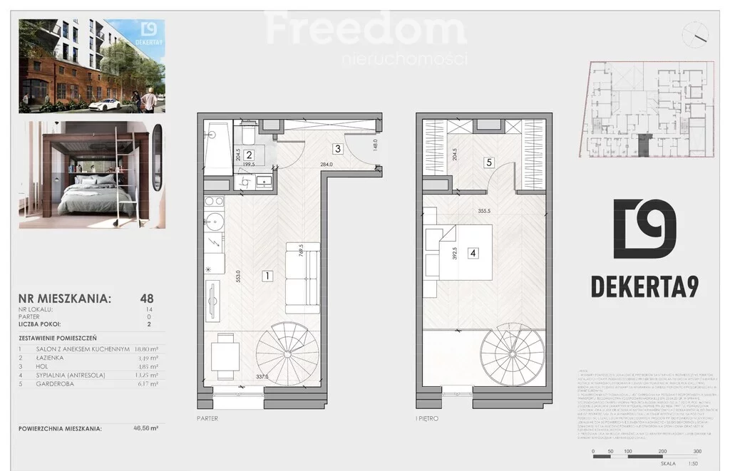 2 pokoje, mieszkanie 46,56 m², parter, oferta nr , 28184/3685/OMS, Żyrardów, Jana Dekerta