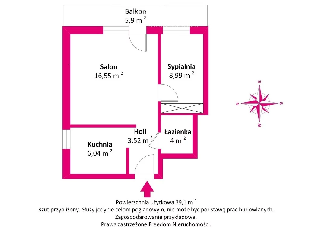 2 pokoje, mieszkanie 39,10 m², piętro 3, oferta nr , 39901/3685/OMS, Warszawa, Białołęka, Białołęka, Jana Husa