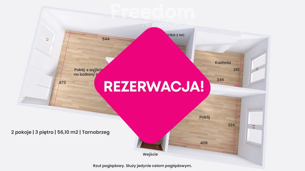 Mieszkanie dwupokojowe 56,10 m², Tarnobrzeg, Jana Kochanowskiego, Sprzedaż