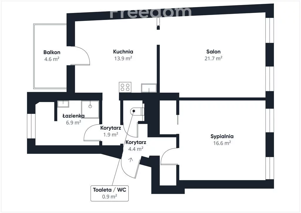 2 pokoje, mieszkanie 82,30 m², piętro 2, oferta nr , 40382/3685/OMS, Ostróda, Juliusza Słowackiego